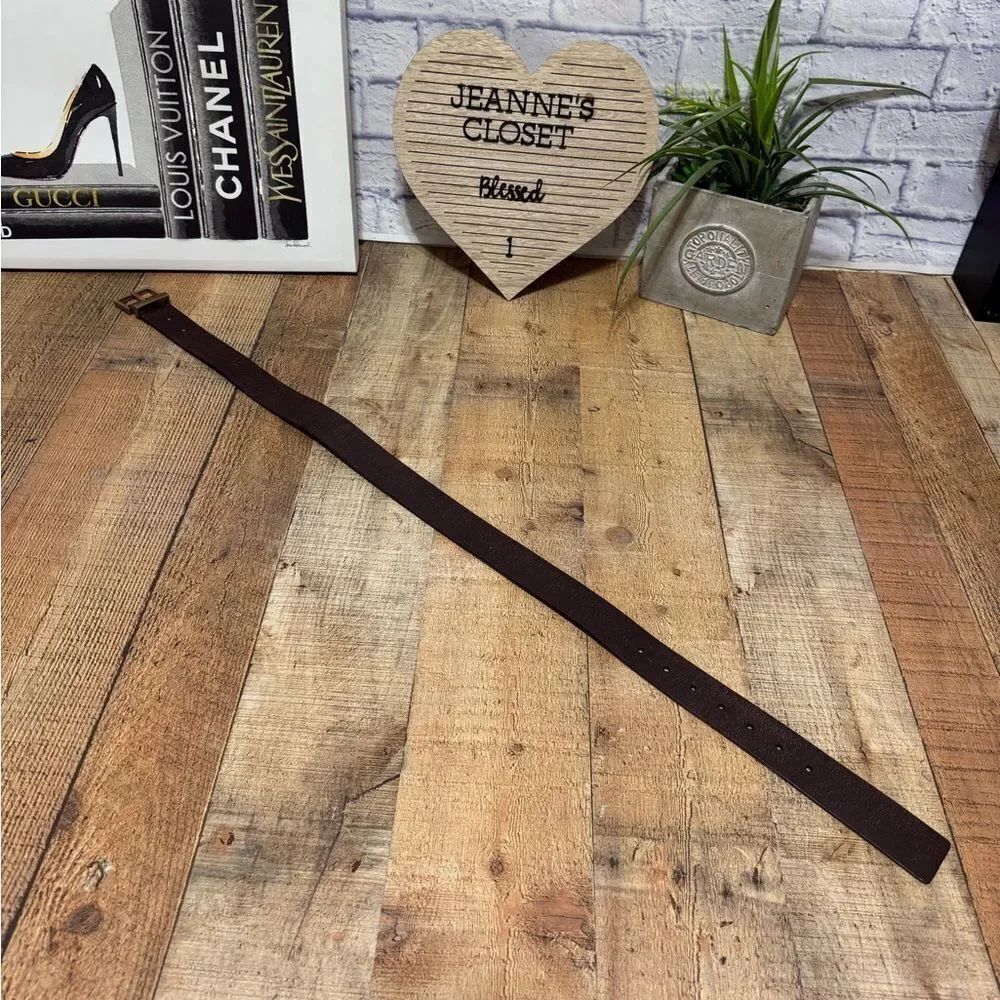 Allsaints brown leather belt size small